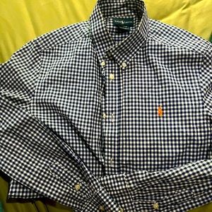 Ralph Lauren Large Button Up Blue Plaid